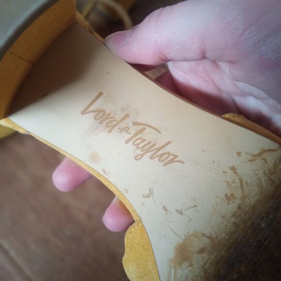 Lord & Taylor Suede Block Heeled Shoes - Picture 5 of 7